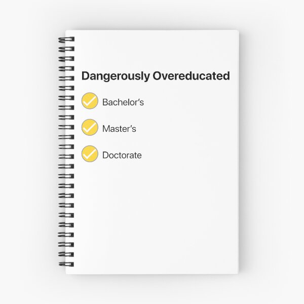 Item preview, Dangerously Overeducated Degrees Checklist | Graduation Gift designed and sold by ChaaiTee.