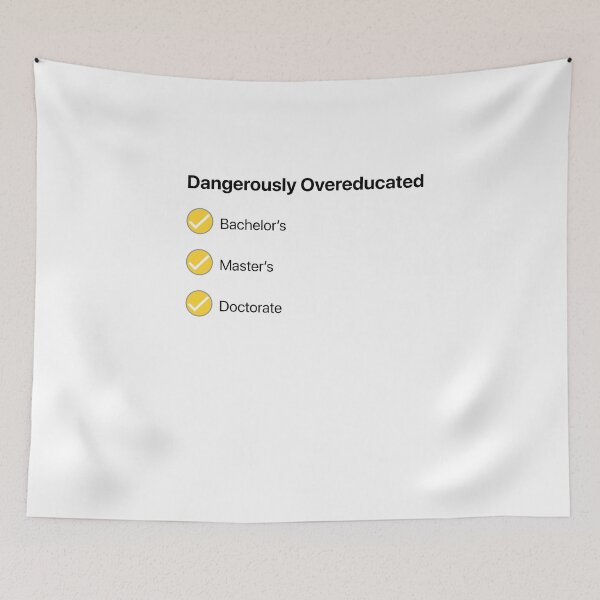 Item preview, Dangerously Overeducated Degrees Checklist | Graduation Gift designed and sold by ChaaiTee.