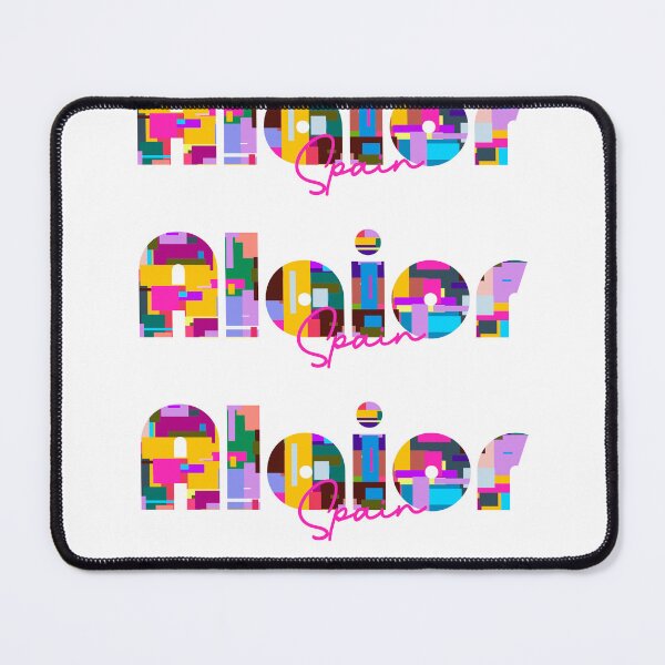 Item preview, Alaior, Spain, Vibrant Abstract City Typography Art designed and sold by Wanderful-roads.