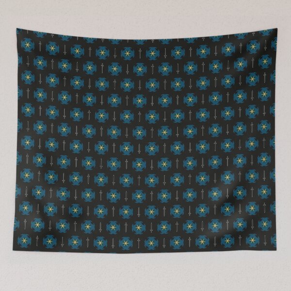Item preview, Flower Knight Pattern - Tropical Florals and Black designed and sold by Daniel Bevis Design.