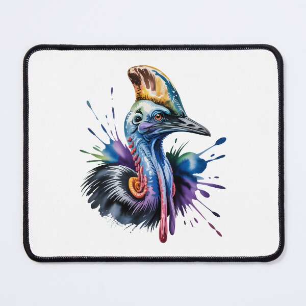 Item preview, Colorful Cassowary Splash Art – Exotic Bird Vibrant Wildlife Design designed and sold by ArcticFoxStudio.