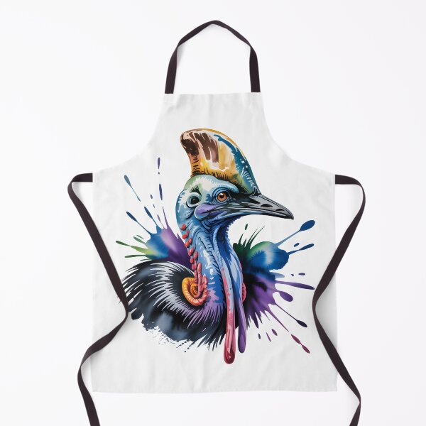 Item preview, Colorful Cassowary Splash Art – Exotic Bird Vibrant Wildlife Design designed and sold by ArcticFoxStudio.