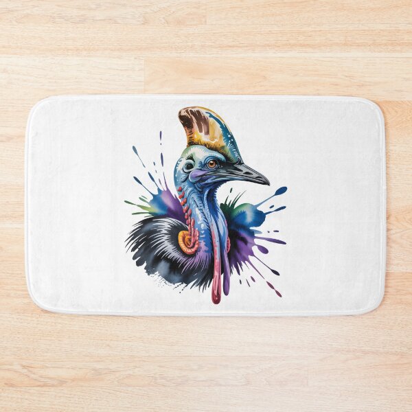 Item preview, Colorful Cassowary Splash Art – Exotic Bird Vibrant Wildlife Design designed and sold by ArcticFoxStudio.