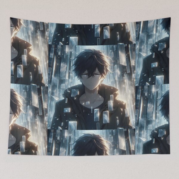 Item preview, Shattered Memories Fragmented Reality Melancholy Anime Boy Aesthetic designed and sold by MouradStudio.