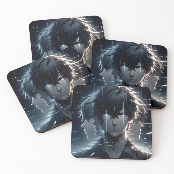 Item preview, Fading Shadows Glitch Reality Fragmented Mind Dark Psychological Anime Boy designed and sold by MouradStudio.