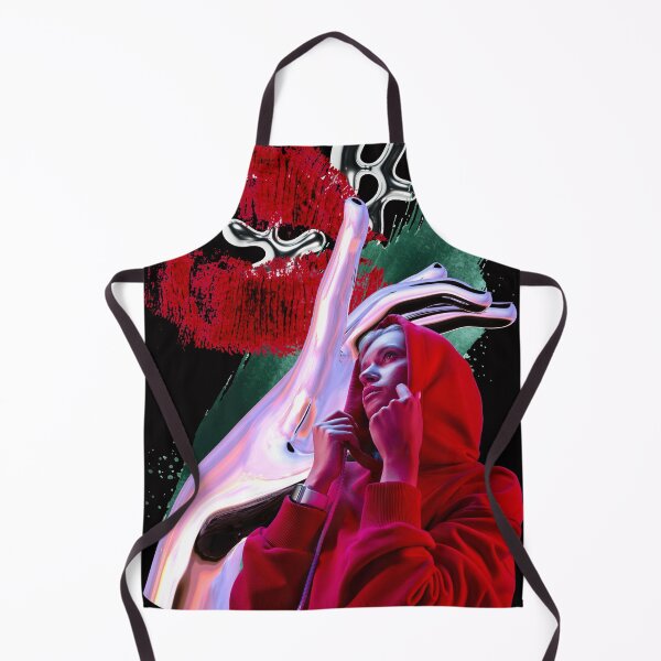 Item preview, 3D Tribal Woman in Red Hoodie – Lip Print & Pointing Hand Urban Style Art designed and sold by HIGHSQUARE.