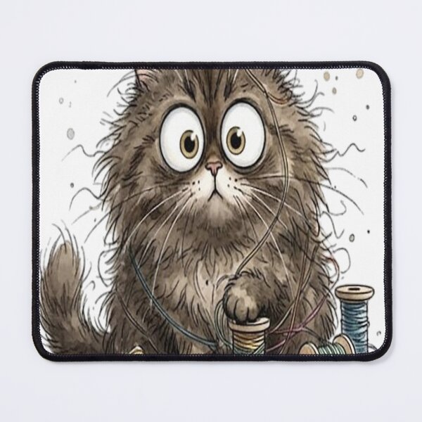 Item preview, Relatable Knitter Cat T-Shirt | Cute Cat with Yarn, Knitting Theme designed and sold by MangadiDesigns.