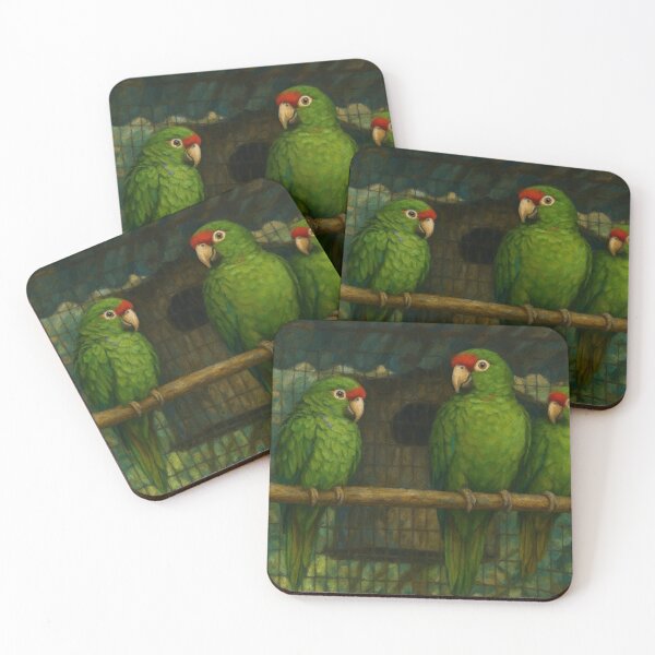 Item preview, Parrots Posing on a Cage Branch designed and sold by Lougud.