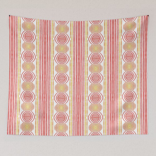 Item preview, Seamless geometric pattern with red and orange stripes designed and sold by ScreenPin.