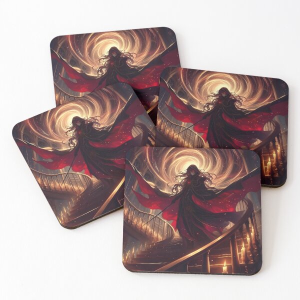 Item preview, Crimson Cloak Dark Lord Magical Vortex Gothic Fantasy Anime designed and sold by MouradStudio.