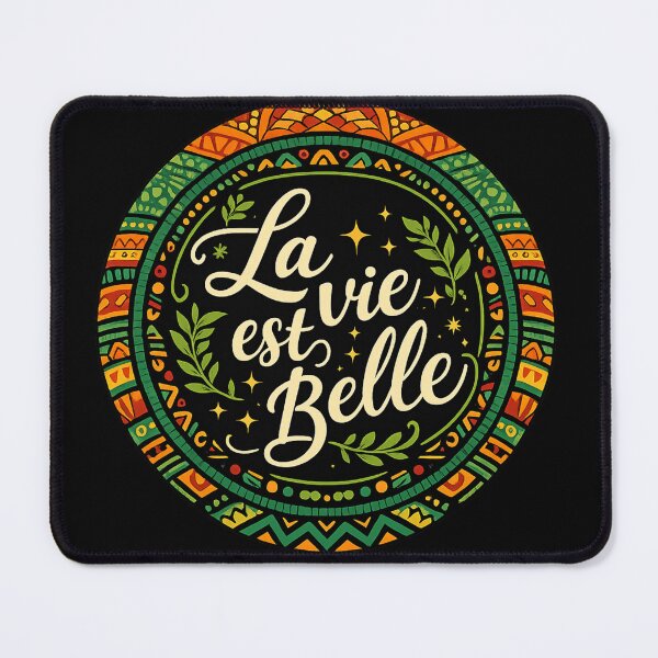 Item preview, Life is beautiful – Inspirational quote in African style designed and sold by Innomutotshi-2.