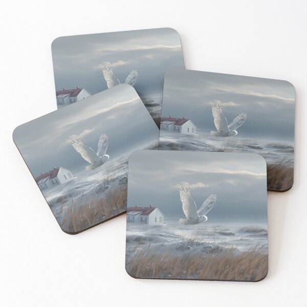 Item preview, A Snowy Owl flying low over an Arctic plain, Birds in Motion designed and sold by CDC40.