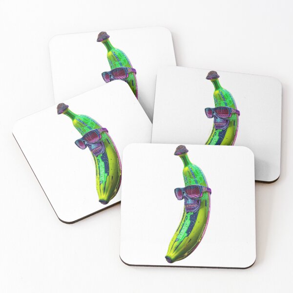 Item preview, a graphic of a colorful neon banana smiling and wearing flashy glasses designed and sold by Gadet100.