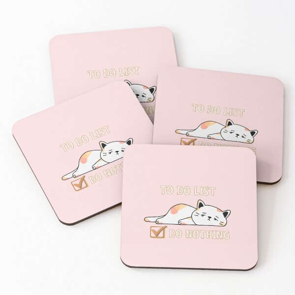 Item preview, Funny Lazy Cat "To Do List: Do Nothing" Kawaii Aesthetic Illustration designed and sold by StyleNext.