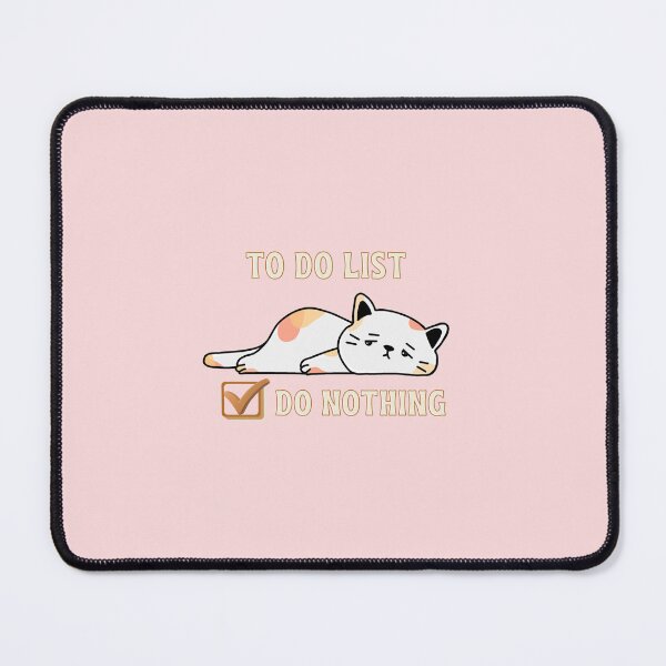 Item preview, Funny Lazy Cat "To Do List: Do Nothing" Kawaii Aesthetic Illustration designed and sold by StyleNext.