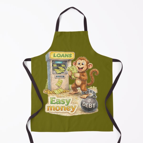 Item preview, Monkey Debt Sticker – Funny Loan Money Concept Art designed and sold by Felixuss.