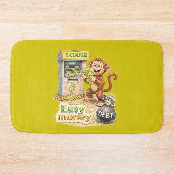 Item preview, Monkey Debt Sticker – Funny Loan Money Concept Art designed and sold by Felixuss.