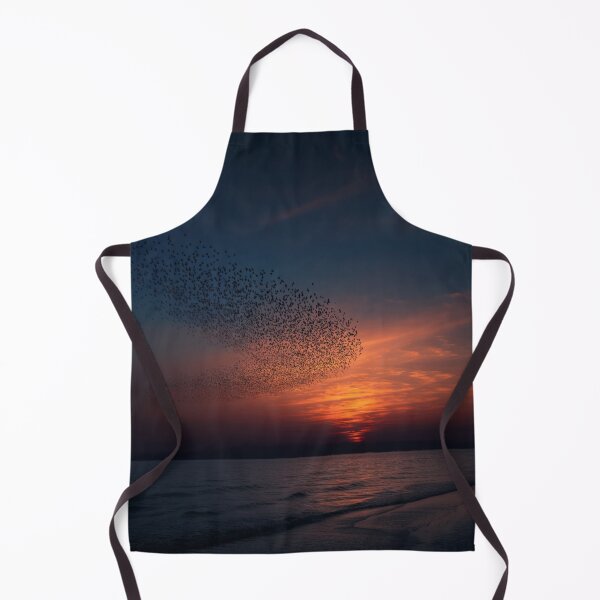 Item preview, A flock of European Starlings forming murmuration patterns at sunset, Birds in Motion designed and sold by CDC40.