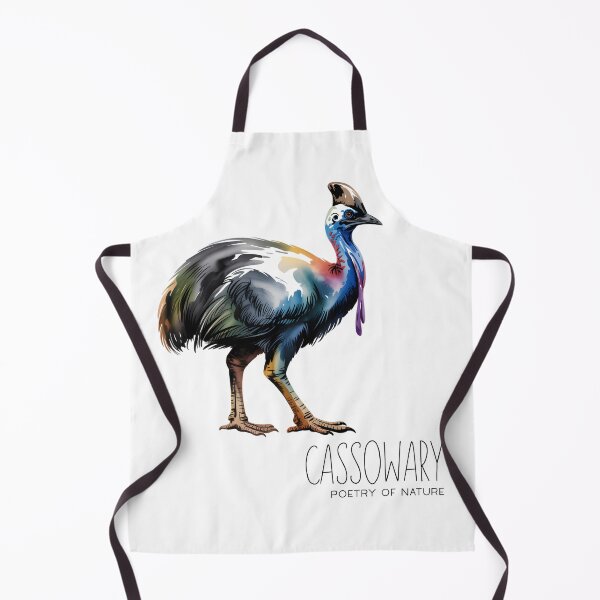 Item preview, Cassowary Poetry of Nature – Colorful Tropical Bird Wildlife Art designed and sold by ArcticFoxStudio.