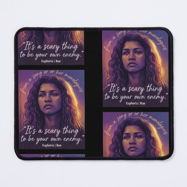 Item preview, Euphoria Rue, Zendaya - Its a scary thing to be your own enemy Euphoria State/ Cast Aesthetic Illustration | Neon Emotional Vibes | Trendy TV Inspired Art Design designed and sold by Mialunaa.