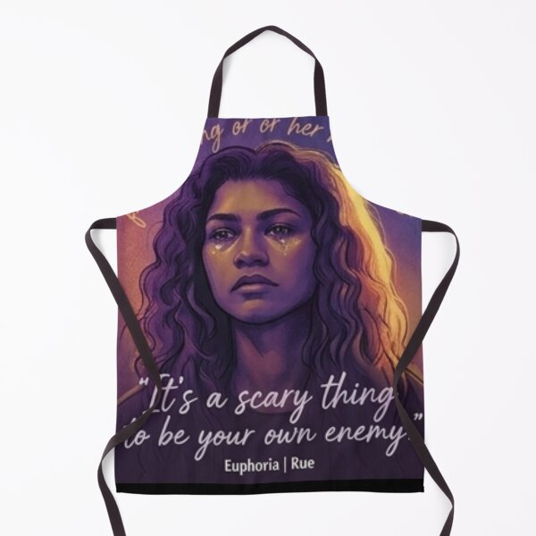 Item preview, Euphoria Rue, Zendaya - Its a scary thing to be your own enemy Euphoria State/ Cast Aesthetic Illustration | Neon Emotional Vibes | Trendy TV Inspired Art Design designed and sold by Mialunaa.