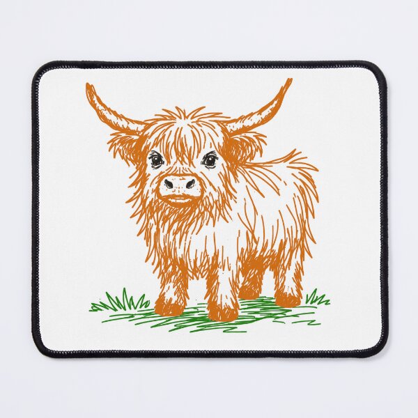Item preview, Highland Cow Scribble Art - Scottish Heilan Coo Line Drawing designed and sold by Loom on the Loch.