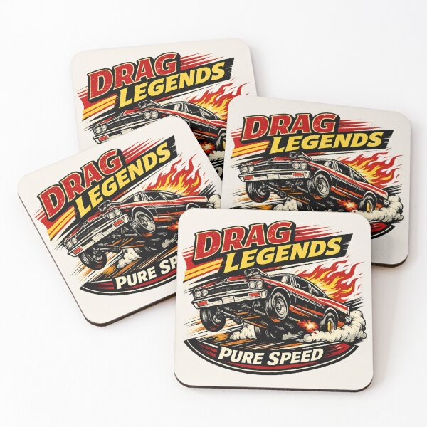 Item preview, Drag Legends Muscle Car Pure Speed Vintage Racing Design designed and sold by Retro Arabica.