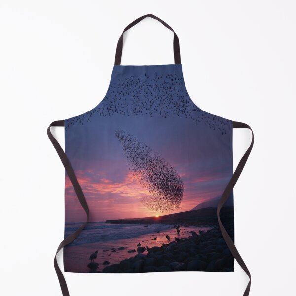 Item preview, A flock of European Starlings forming murmuration patterns at sunset, Birds in Motion designed and sold by CDC40.