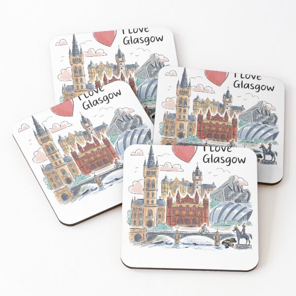 Item preview, Glasgow Scotland Cityscape Art - Kelvingrove and Duke of Wellington Design designed and sold by Loom on the Loch.