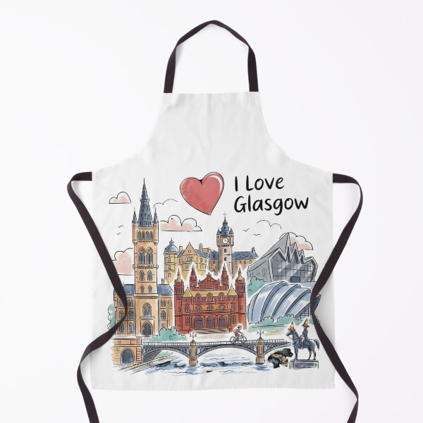Item preview, Glasgow Scotland Cityscape Art - Kelvingrove and Duke of Wellington Design designed and sold by Loom on the Loch.