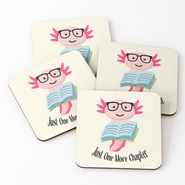 Item preview, Just One More Chapter Cute Axolotl Reading Book Lover Design designed and sold by Sachie's Studio.