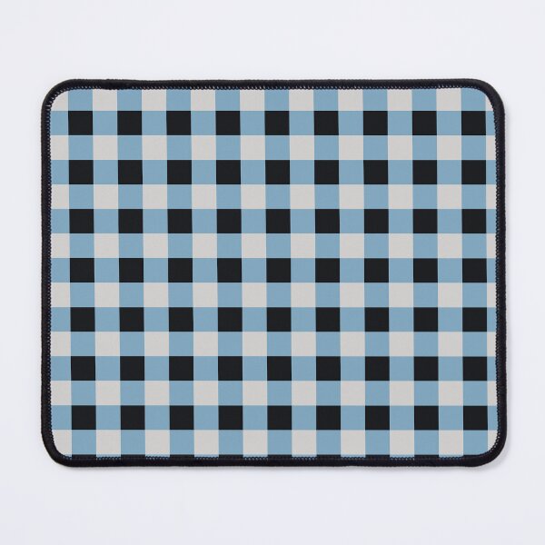 Item preview, Black and Light Blue Gingham Picnic Pattern, Aesthetic Grunge Blue Plaid Gingham Check, Urban Slate Blue and Black Gingham Aesthetic, Modern Black Gingham Plaid Checkerboard designed and sold by VivaFy.
