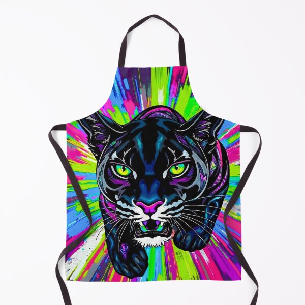 Artikelvorschau, Neon Cyberpunk Black Panther – Pop Art Roboter-Wildkatze entworfen und verkauft von Good Vibes .