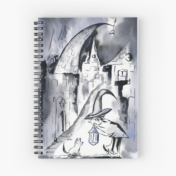 Item preview, Wizard and a Cat Watercolor designed and sold by Flowersforbear.