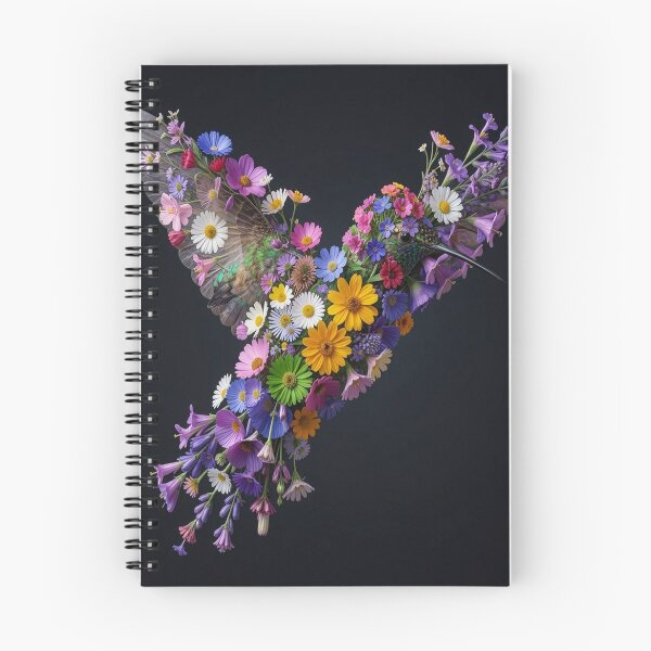Item preview, Made of Flowers — Hummingbird Floral Silhouette Art Print designed and sold by GrowNest.