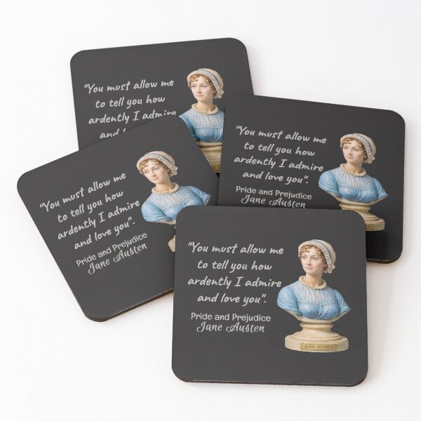 Item preview, Jane Austen Love quote from Pride and Prejudice designed and sold by ArtPixs.