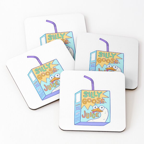 Item preview, Silly Goose Juice Sticker – Funny Cute Goose Juice Box Cartoon designed and sold by mibrand.