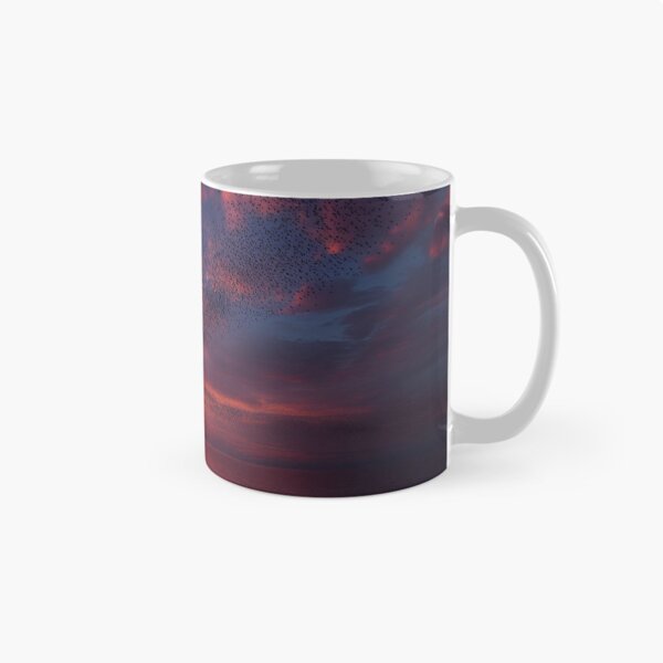 Item preview, A flock of European Starlings forming murmuration patterns at sunset, Birds in Motion designed and sold by CDC40.