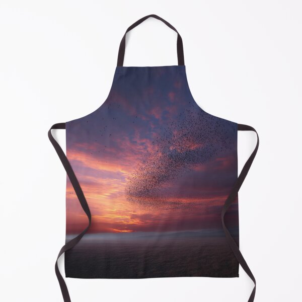 Item preview, A flock of European Starlings forming murmuration patterns at sunset, Birds in Motion designed and sold by CDC40.