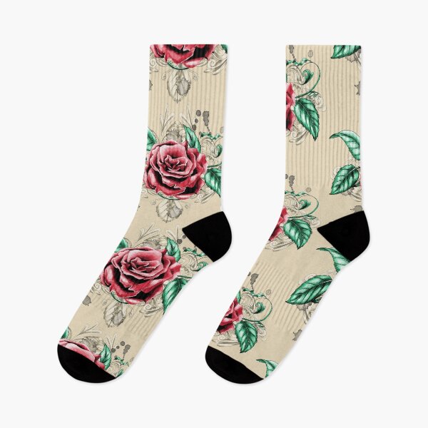 Item preview, Vintage Red Rose Floral Ornamental Design designed and sold by LCWaterworth.