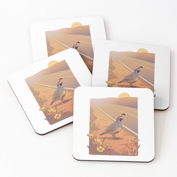 Item preview, Retro California State Bird by Sunset Roadside Scene designed and sold by MythicCotton.