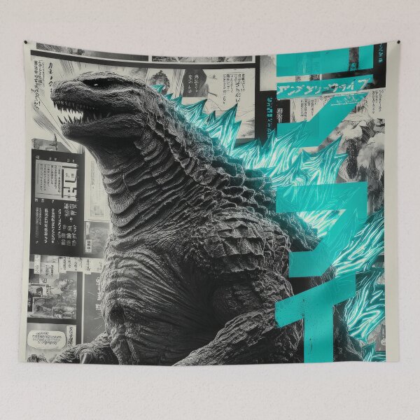 Item preview, Atomics Giant Lizard Manga Panel  designed and sold by AnimeArsenalPrints.