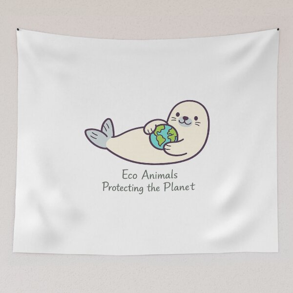 Aperçu de l'œuvre Eco Animals Protecting the Planet créée et vendue par LuveraxArt.