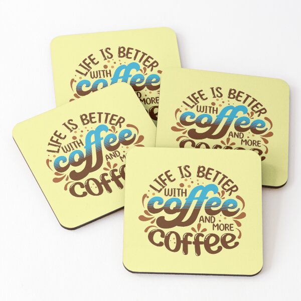 Item preview, Life is better with coffee  - Blue edition designed and sold by Teacuppupdesign.