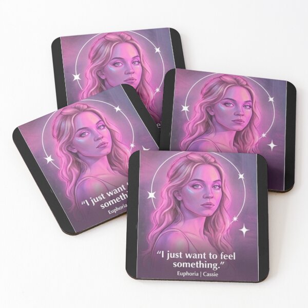 Item preview, Cassie ” I just want to feel something “- Euphoria State/ Cast Aesthetic Illustration | Neon Emotional Vibes | Trendy TV Inspired Art Design designed and sold by Mialunaa.