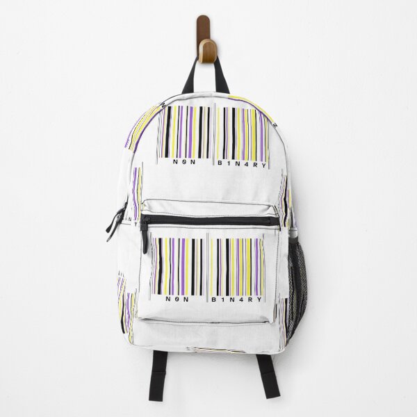 Item preview, Non-Binary Barcode in Purple, Black, Yellow and White designed and sold by AndysTeeShop.