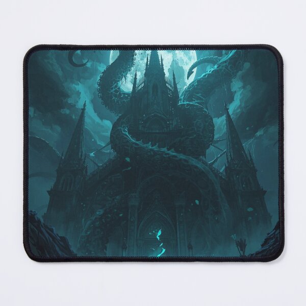 Item preview, Lunar Leviathan's Embrace | Cosmic Horror Gothic Cathedral & Giant Moon designed and sold by kabucino.