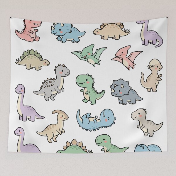 Item preview, Kawaii Pastel Dinosaur Sticker Sheet Cute Dinosaur Doodles designed and sold by VineVibe16Studio.