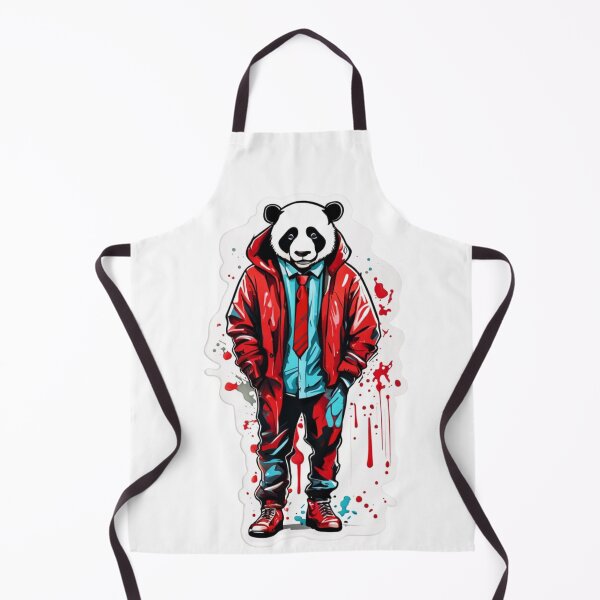 Item preview, Streetwear Panda Graffiti Art Urban Hip Hop Animal in Red Jacket/Cool Panda Sticker designed and sold by BeatyinChaos.