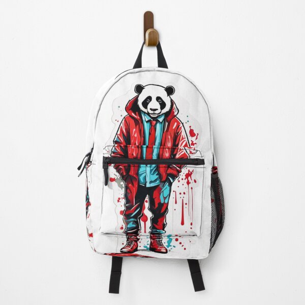 Item preview, Streetwear Panda Graffiti Art Urban Hip Hop Animal in Red Jacket/Cool Panda Sticker designed and sold by BeatyinChaos.